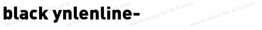 black ynlenline字体转换